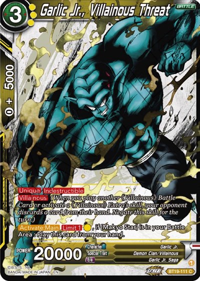 Garlic Jr., Villainous Threat BT19-111