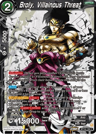 Broly, Villainous Threat BT19-139