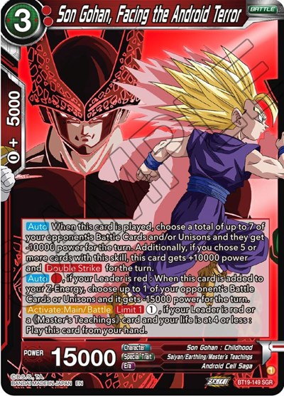 Son Gohan, Facing the Android Terror BT19-149