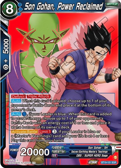 Son Gohan, Power Reclaimed BT19-151