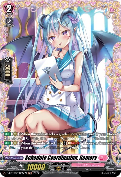 Schedule Coordinating, Remory [D Format] D-LBT03/FR05EN