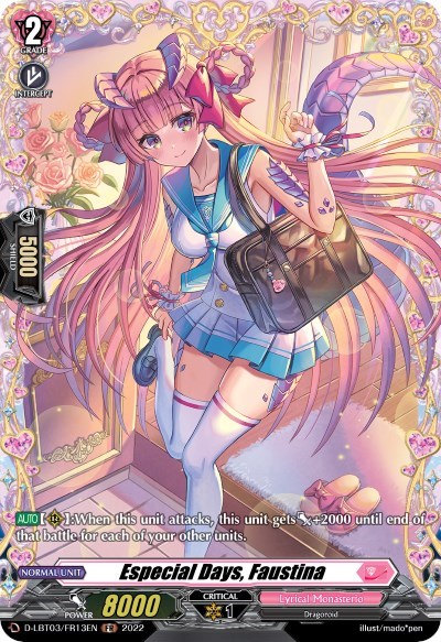 Especial Days, Faustina [D Format] D-LBT03/FR13EN