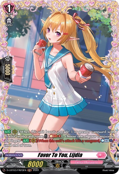 Favor To You, Lijdia [D Format] D-LBT03/FR23EN
