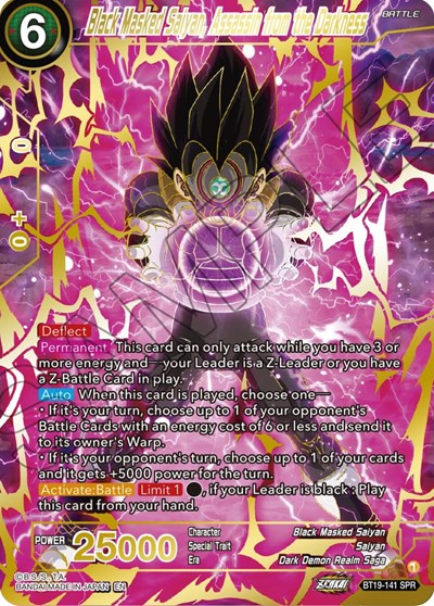 Black Masked Saiyan, Assassin from the Darkness BT19-141