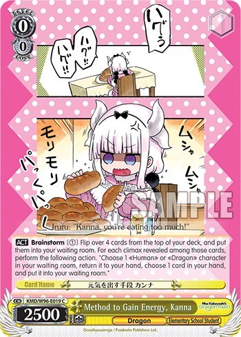 Method to Gain Energy, Kanna KMD/W96-E019 C
