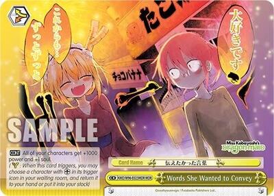Words She Wanted to Convey KMD/W96-E023MDR MDR