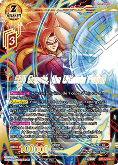 SS4 Gogeta, the Ultimate Fusion BT18-003