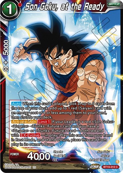 Son Goku, at the Ready BT19-010