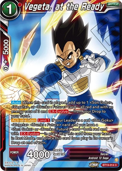 Vegeta, at the Ready BT19-014
