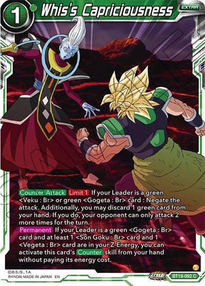 Whis's Capriciousness BT19-092