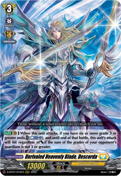 Unrivaled Heavenly Blade, Descorda [D Format] D-BT07/010EN