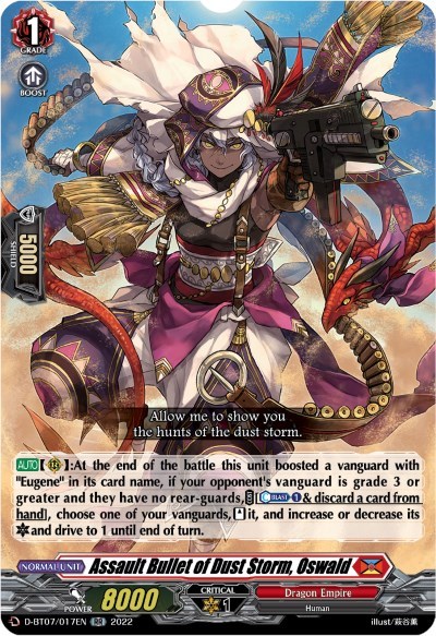 Assault Bullet of Dust Storm, Oswald [D Format] D-BT07/017EN