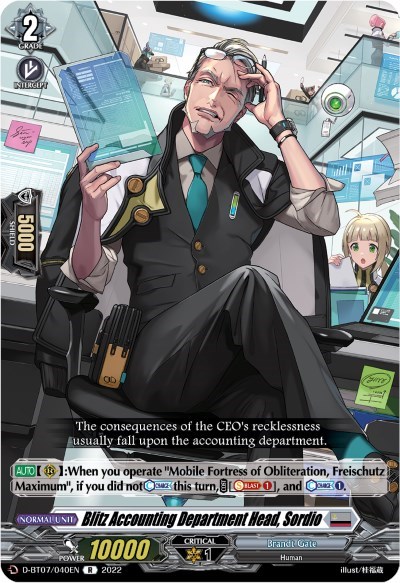 Blitz Accounting Department Head, Sordio [D Format] D-BT07/040EN