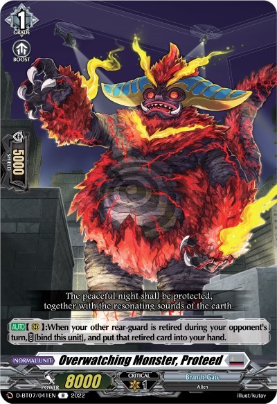 Overwatching Monster, Proteed [D Format] D-BT07/041EN