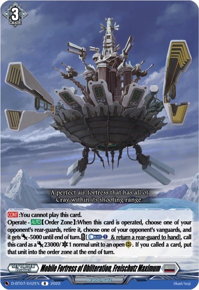 Mobile Fortress of Obliteration, Freischutz Maximum [D Format] D-BT07/042EN