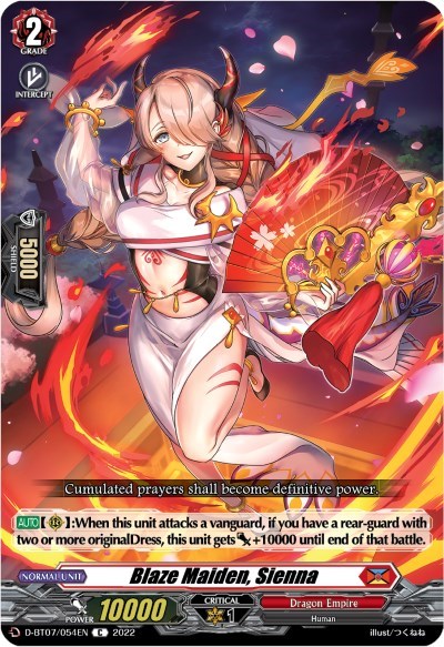 Blaze Maiden, Sienna [D Format] D-BT07/054EN