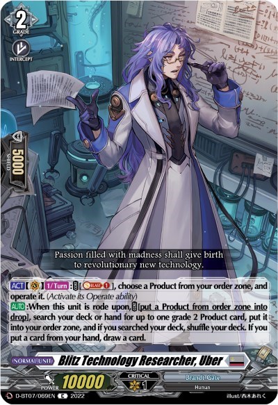 Blitz Technology Researcher, Uber [D Format] D-BT07/069EN