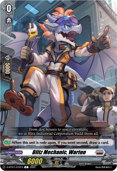 Blitz Mechanic, Warton [D Format] D-BT07/072EN