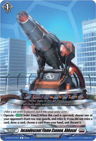 Incandescent Flame Cannon, Abhasal [D Format] D-BT07/074EN