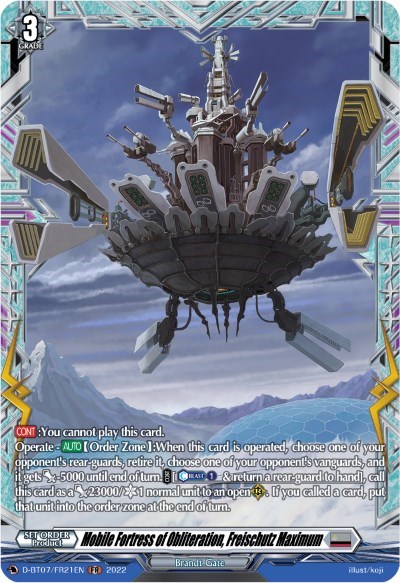 Mobile Fortress of Obliteration, Freischutz Maximum [D Format] D-BT07/FR21EN