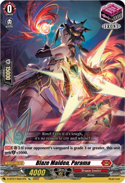 Blaze Maiden, Parama [D Format] D-BT07/Re01EN