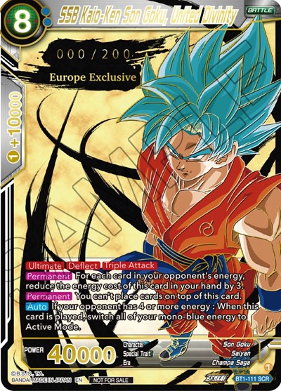 SSB Kaio-Ken Son Goku, United Divinity BT1-111
