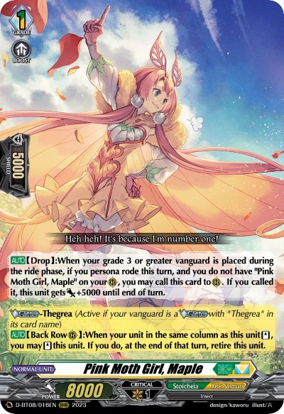 Pink Moth Girl, Maple [D Format] D-BT08/016EN