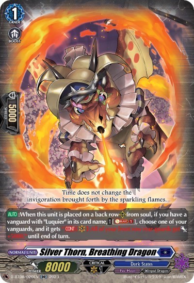 Silver Thorn, Breathing Dragon [D Format] D-BT08/020EN