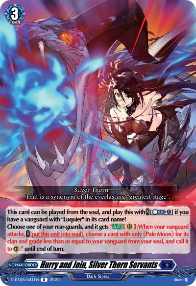 Hurry and Join, Silver Thorn Servants [D Format] D-BT08/041EN
