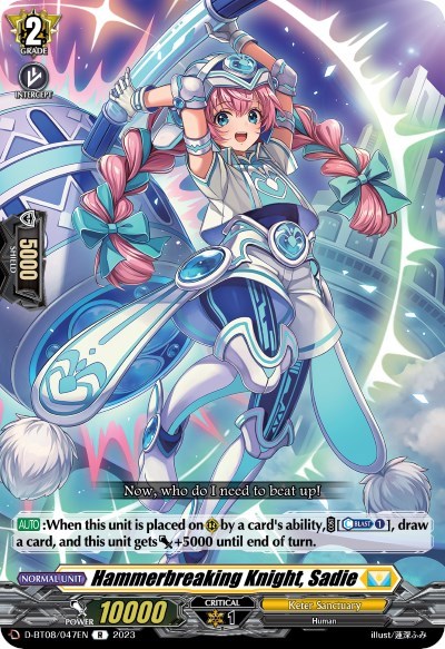 Hammerbreaking Knight, Sadie [D Format] D-BT08/047EN
