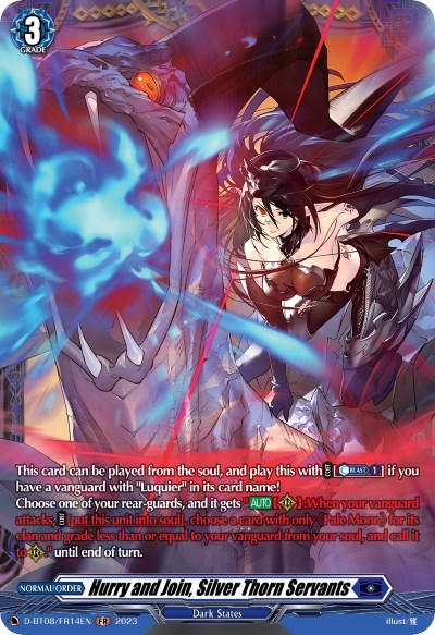 Hurry and Join, Silver Thorn Servants [D Format] D-BT08/FR14EN