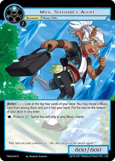 Mifa, Serenade's Agent 