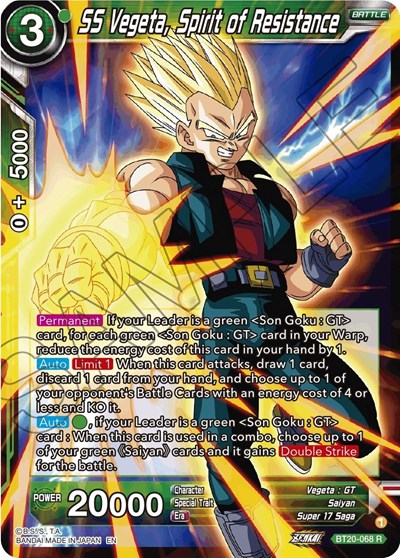 SS Vegeta, Spirit of Resistance BT20-068