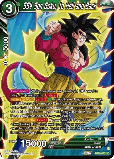 SS4 Son Goku, to Hell and Back BT20-063