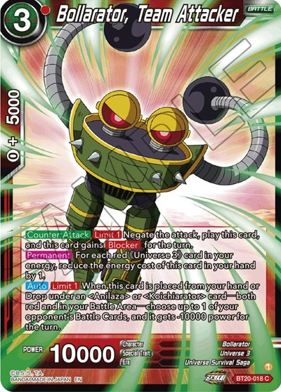Bollarator, Team Attacker BT20-018