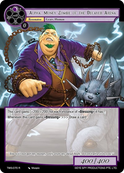 Alpha, Money Zombie of the Decayed Arena 