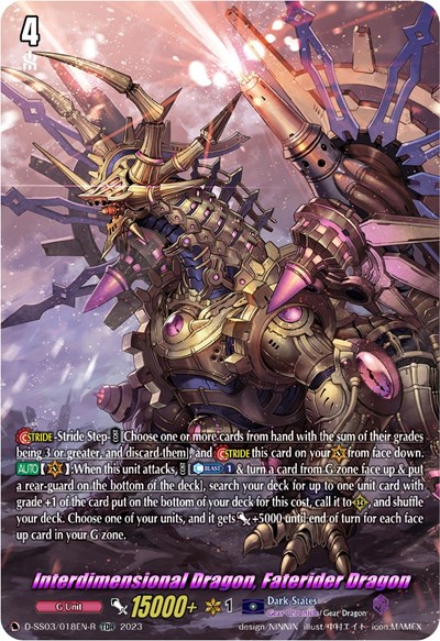 Interdimensional Dragon, Faterider Dragon [D Format] D-SS03/018EN-R