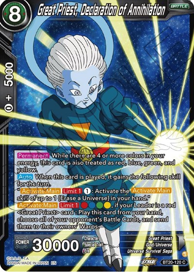 Great Priest, Declaration of Annihilation BT20-120