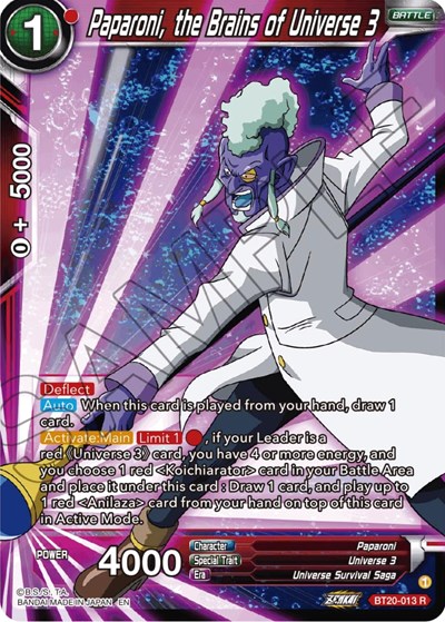Paparoni, the Brains of Universe 3 BT20-013