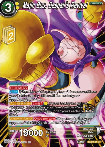 Majin Buu, Despair´s Revival SD22-04