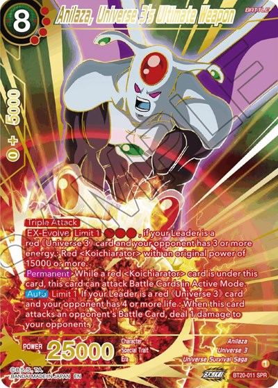 Anilaza, Universe 3´s Ultimate Weapon BT20-011