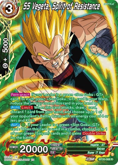 SS Vegeta, Spirit of Resistance BT20-068