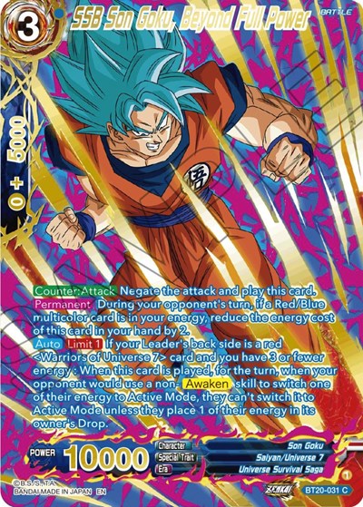 SSB Son Goku, Beyond Full Power BT20-031