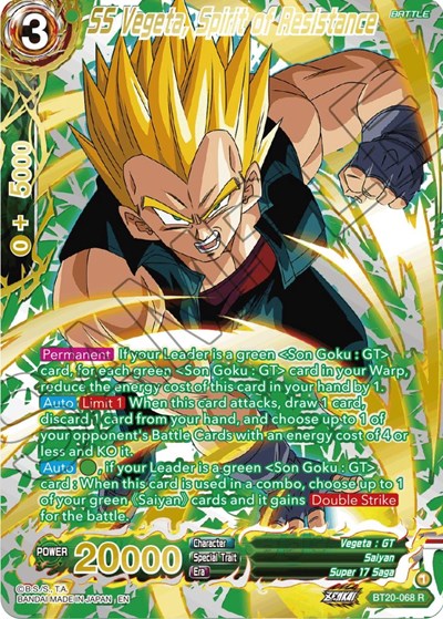 SS Vegeta, Spirit of Resistance BT20-068