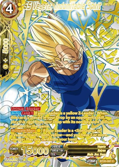 SS Vegeta, Indomitable Spirit BT20-097