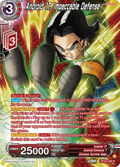 Android 17, Impeccable Defense BT20-005