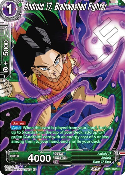 Android 17, Brainwashed Fighter BT20-072