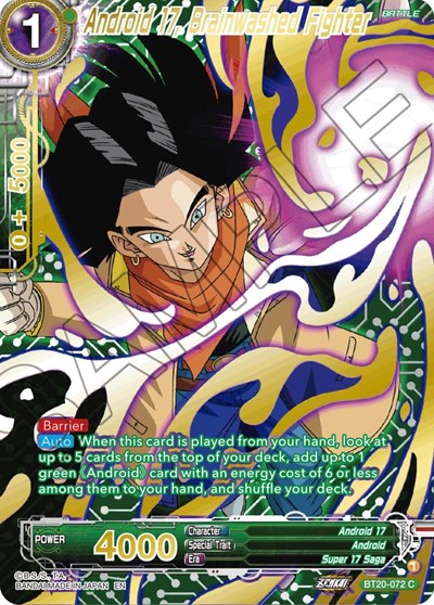 Android 17, Brainwashed Fighter BT20-072