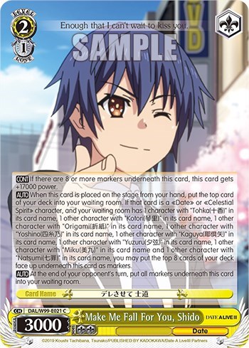 Make Me Fall For You, Shido DAL/W99-E021 C