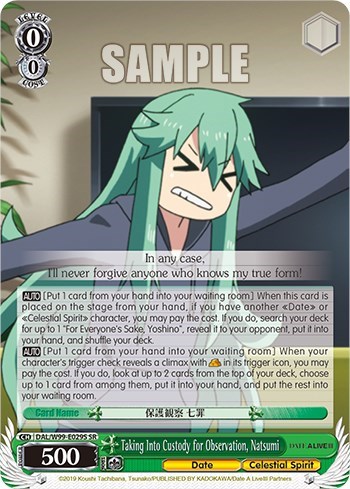 Taking Into Custody for Observation, Natsumi DAL/W99-E029S SR